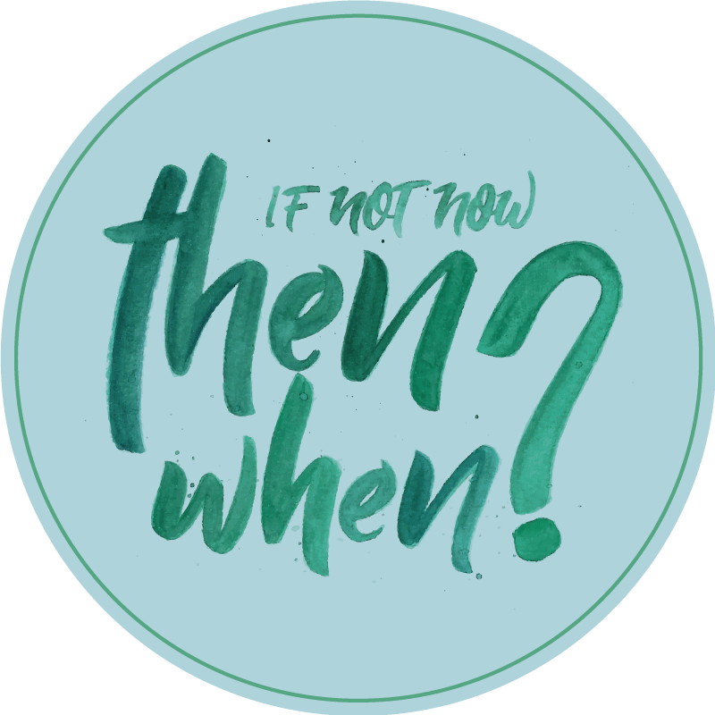 Tapis vinyle citation sinon maintenant - TenStickers