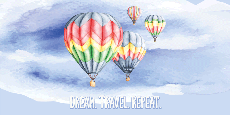 Tapis vinyle minimaliste le voyage du souhait se répète - TenStickers