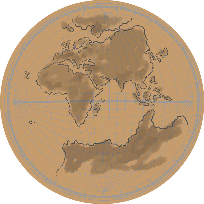Tapis vinyle carte du monde contour global - TenStickers