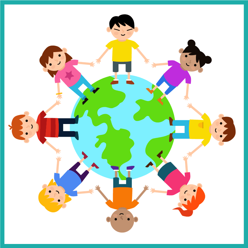 Tapis vinyle autres tapis le monde se tenant la main - TenStickers