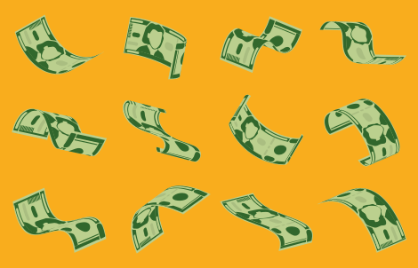 Tapis vinyle design moderne modèle de flux monétaire - TenStickers