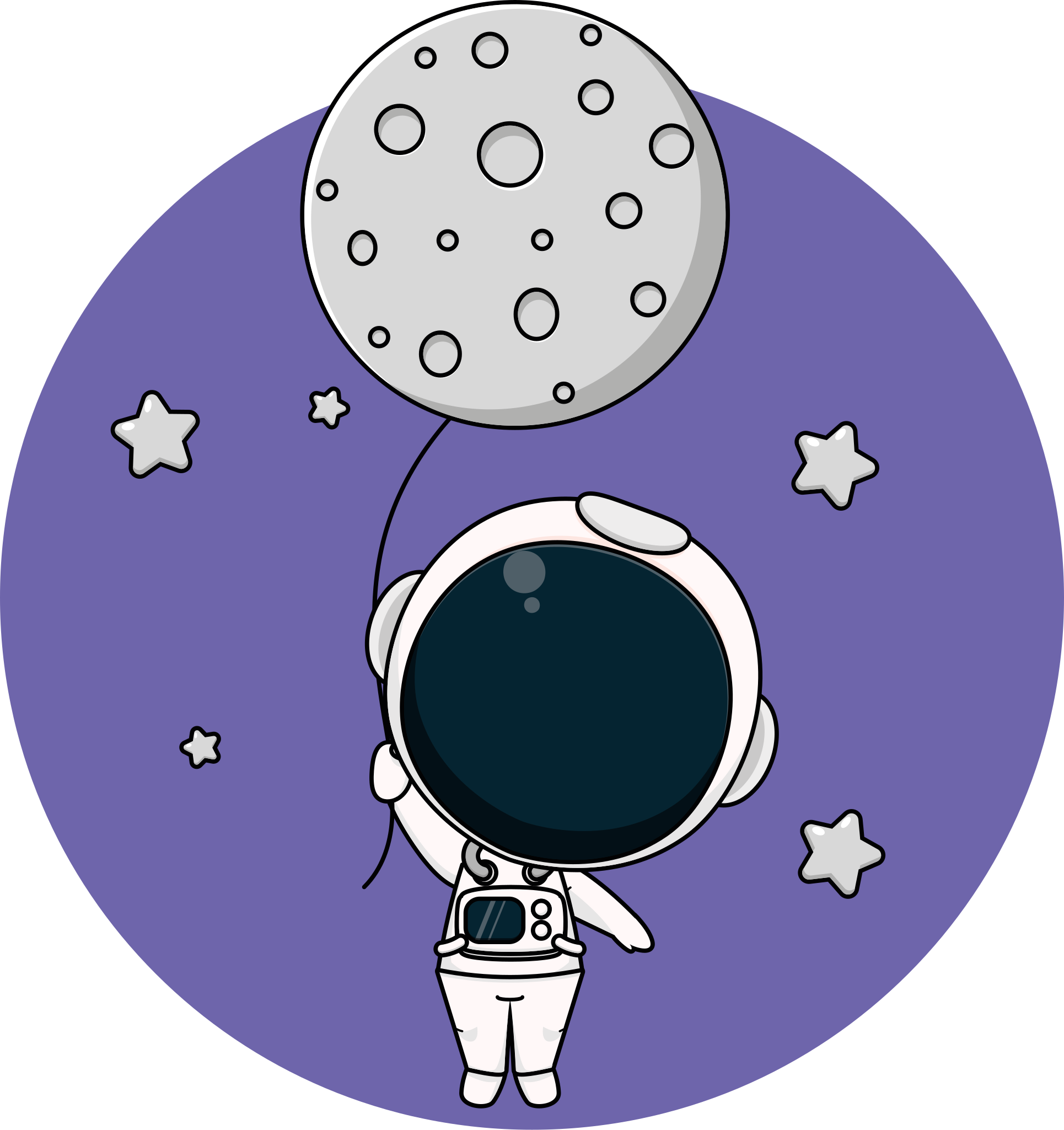 Tapis vinyle autres tapis astronaute avec ballon - TenStickers