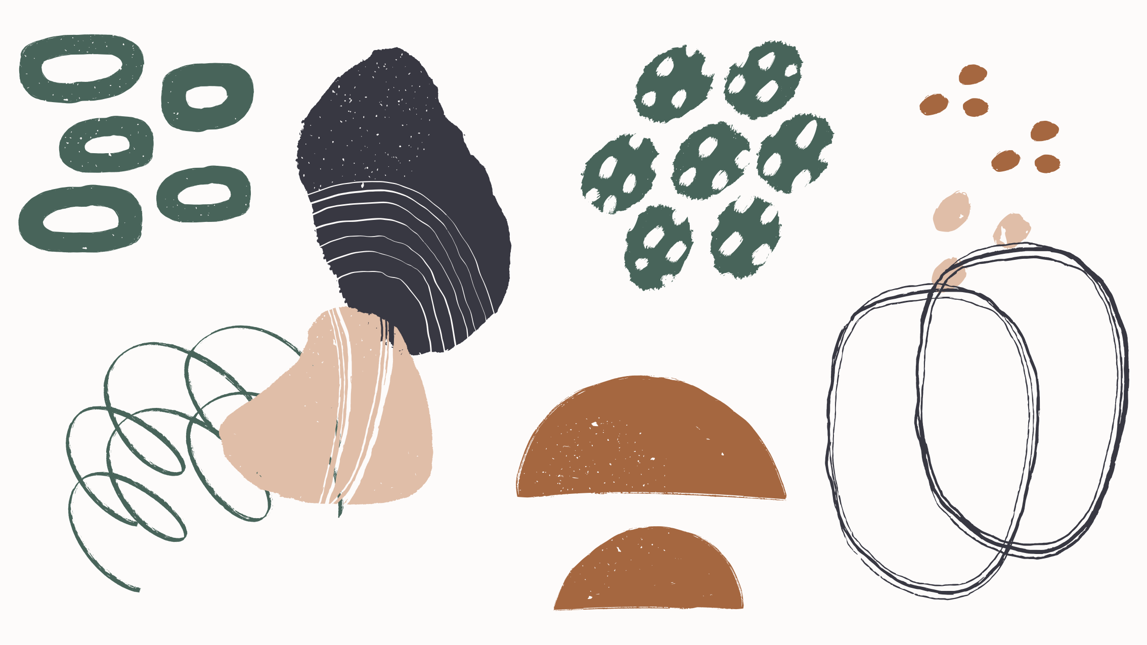 Tapis vinyle minimaliste disposition des formes abstraites - TenStickers