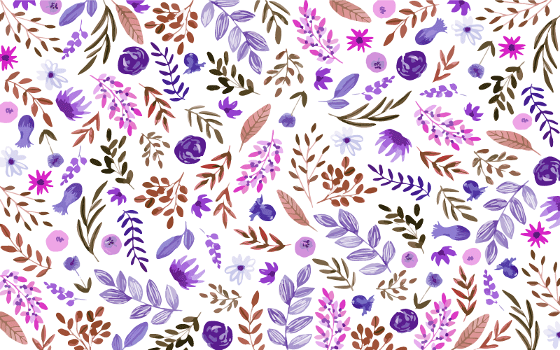 Tapis vinyle fleurs et plantes motif naturel - TenStickers