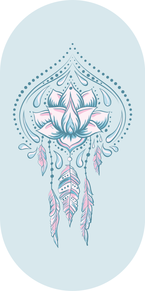 Tapis vinyle mandala motif de lotus - TenStickers