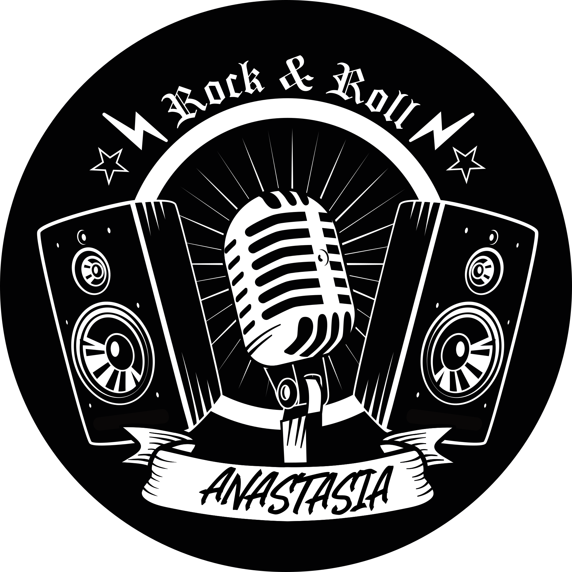 Tapis vinyle ado rock and roll avec nom - TenStickers