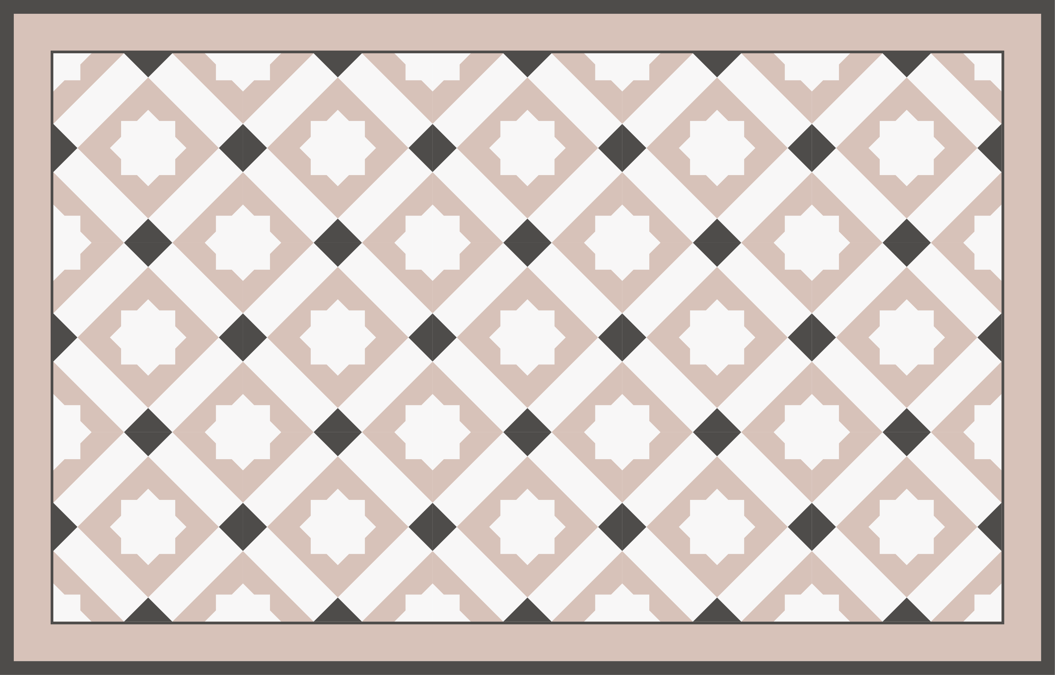 Tapis vinyle cuisine beige et gris foncé étoiles - TenStickers