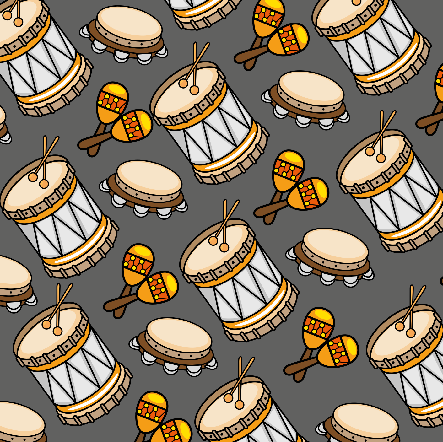 Tapis vinyle jeux motif instruments - TenStickers