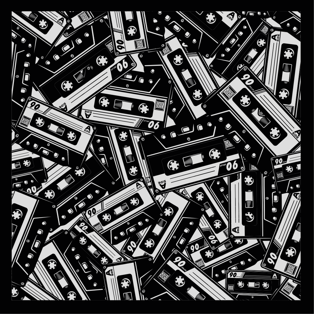 Tapis vinyle ado motif de cassette - TenStickers