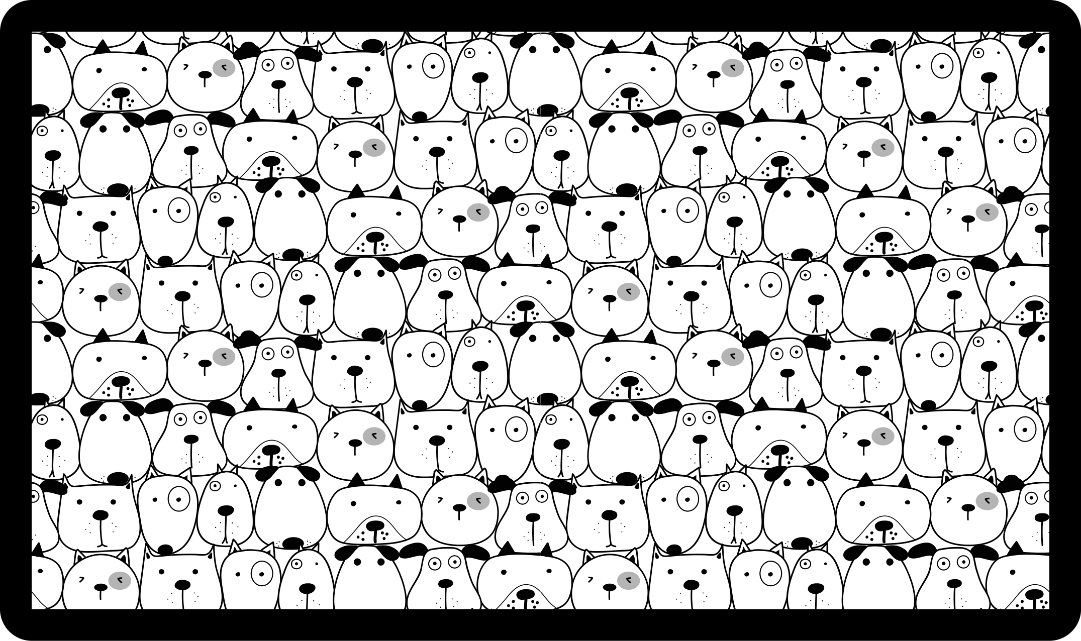 Tapis vinyle animal adorables visages de créatures - TenStickers