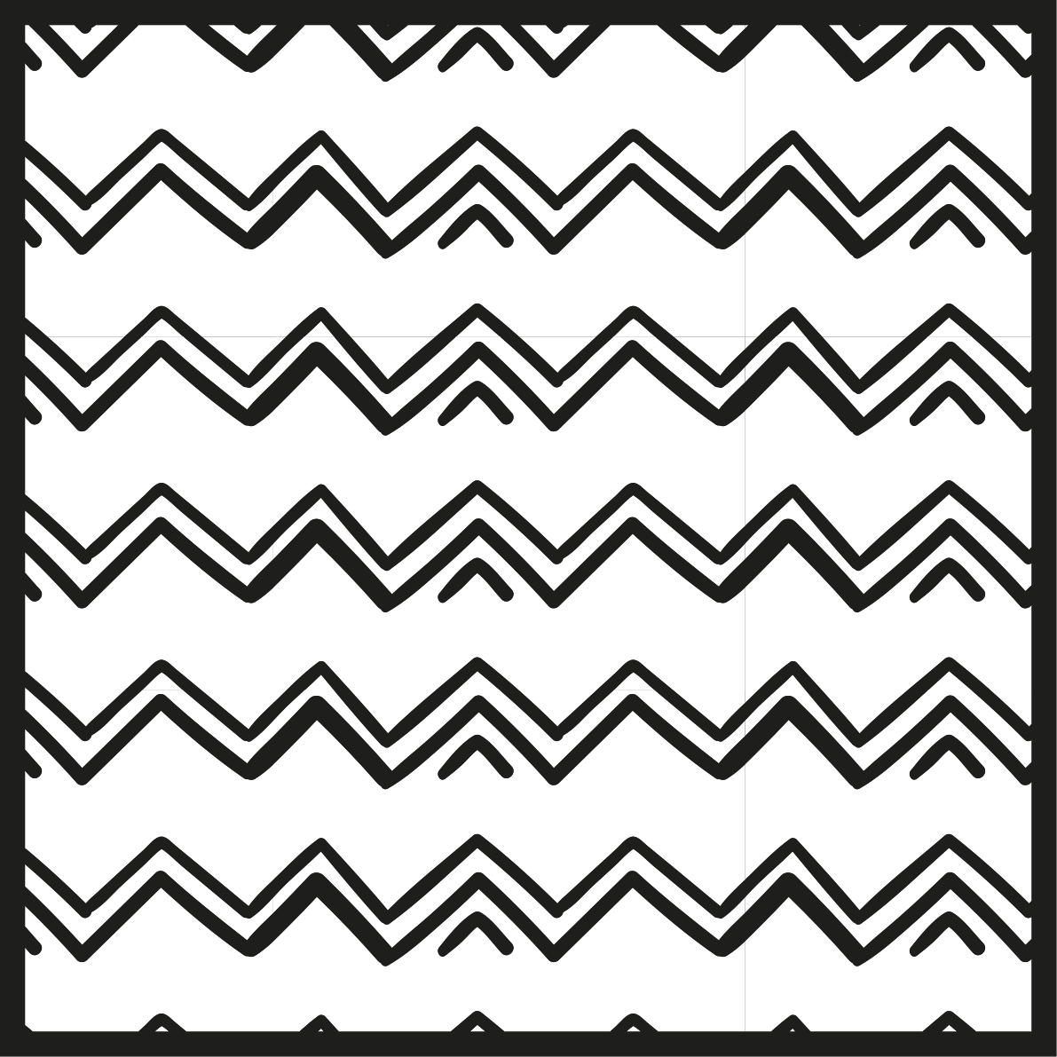 Tapis vinyle minimaliste style zigzag - TenStickers