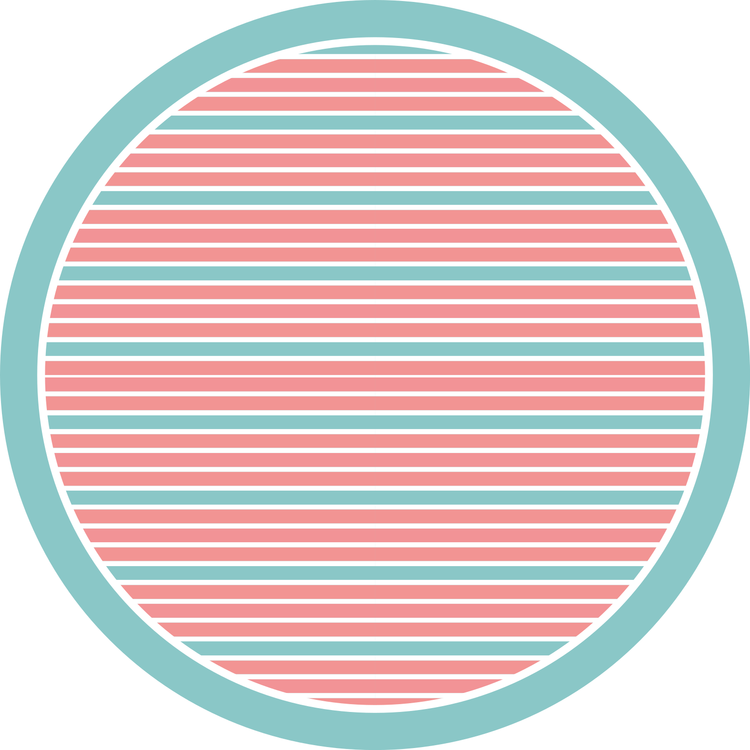 Tapis vinyle rond ensemble à rayures douces - TenStickers