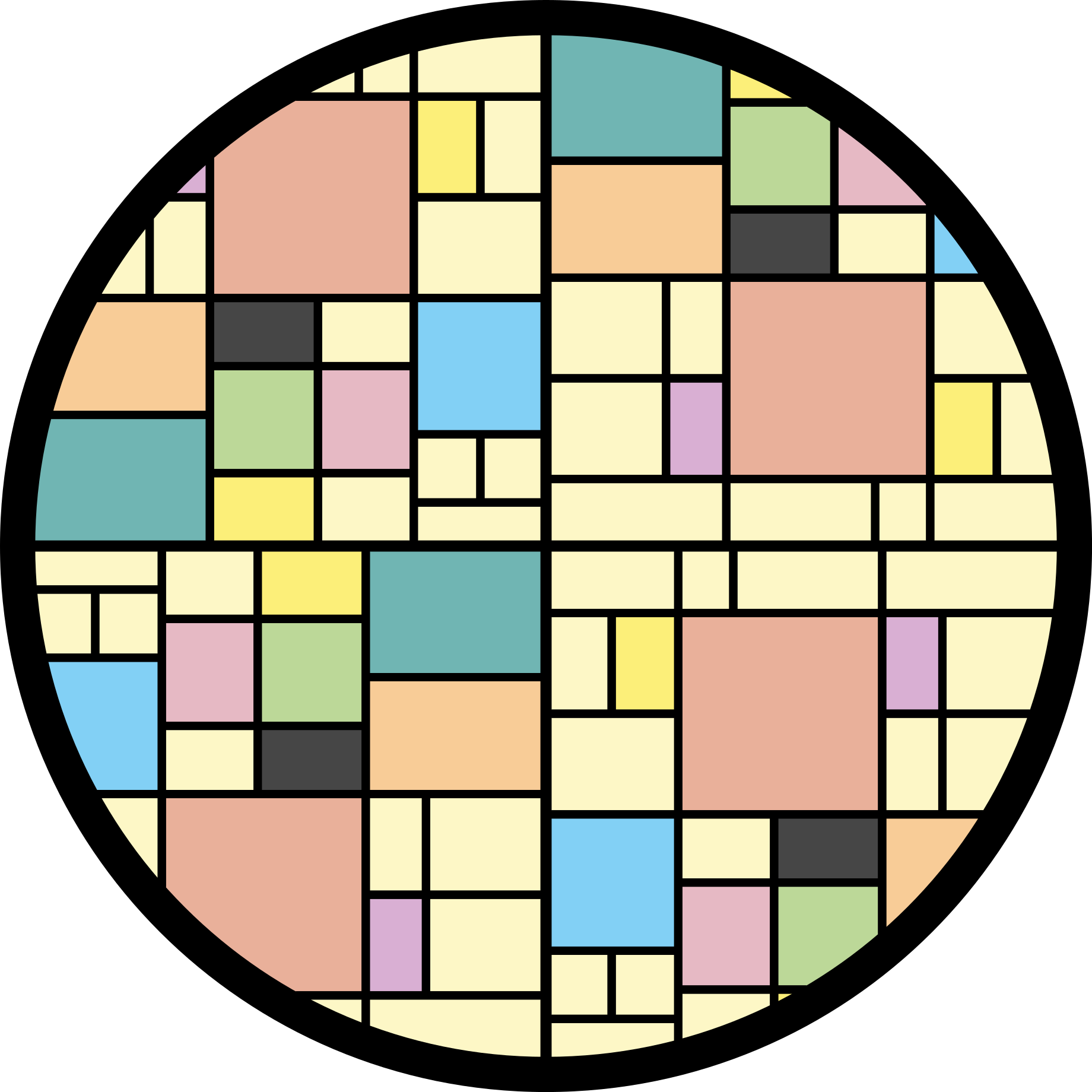 Tapis vinyle géométrique motif blocs colorés - TenStickers