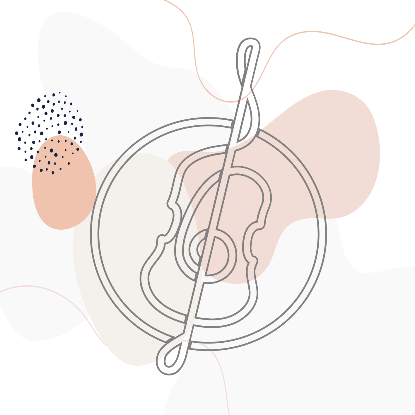 Tapis vinyle design moderne contour des notes de musique - TenStickers