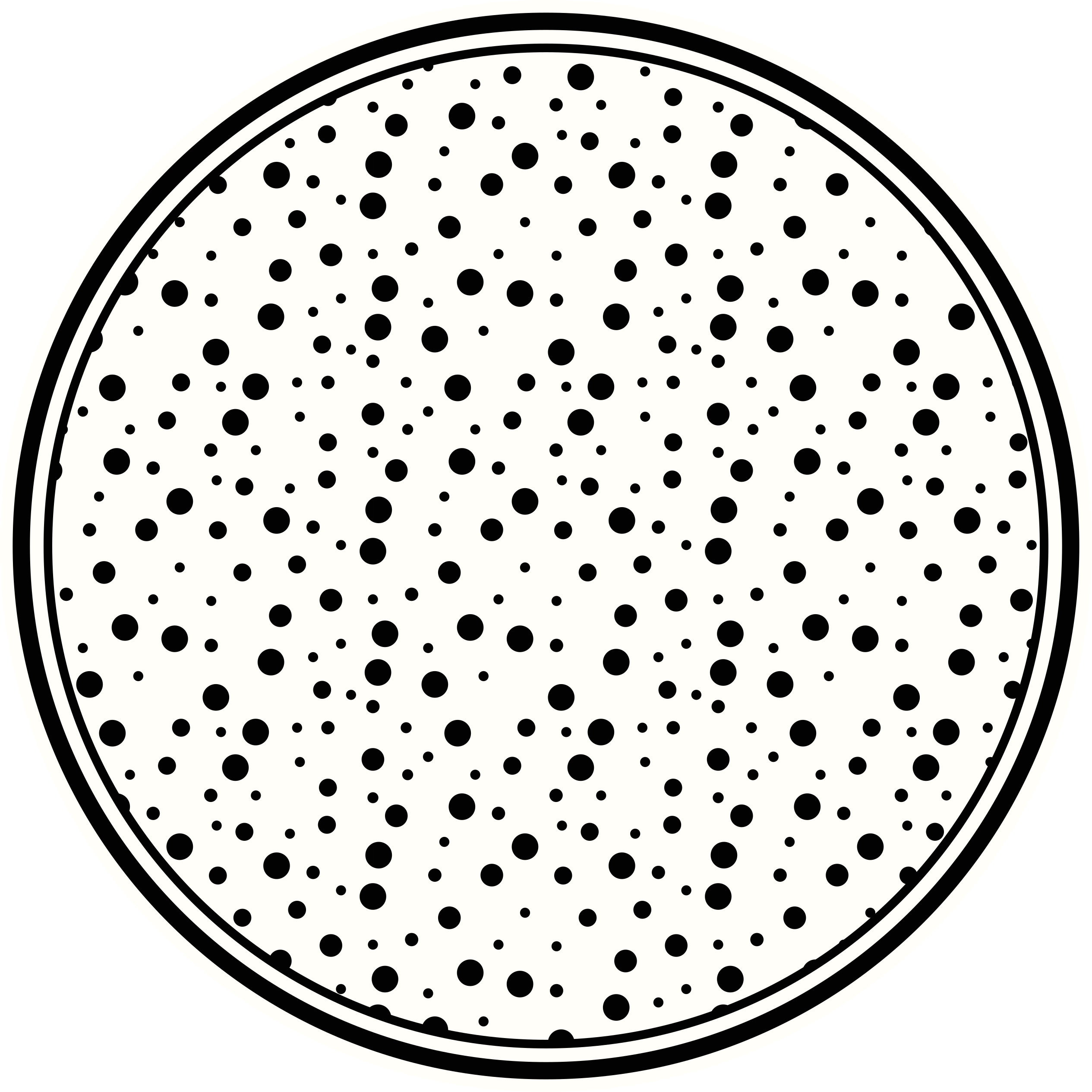 Tapis vinyle minimaliste pois noirs - TenStickers