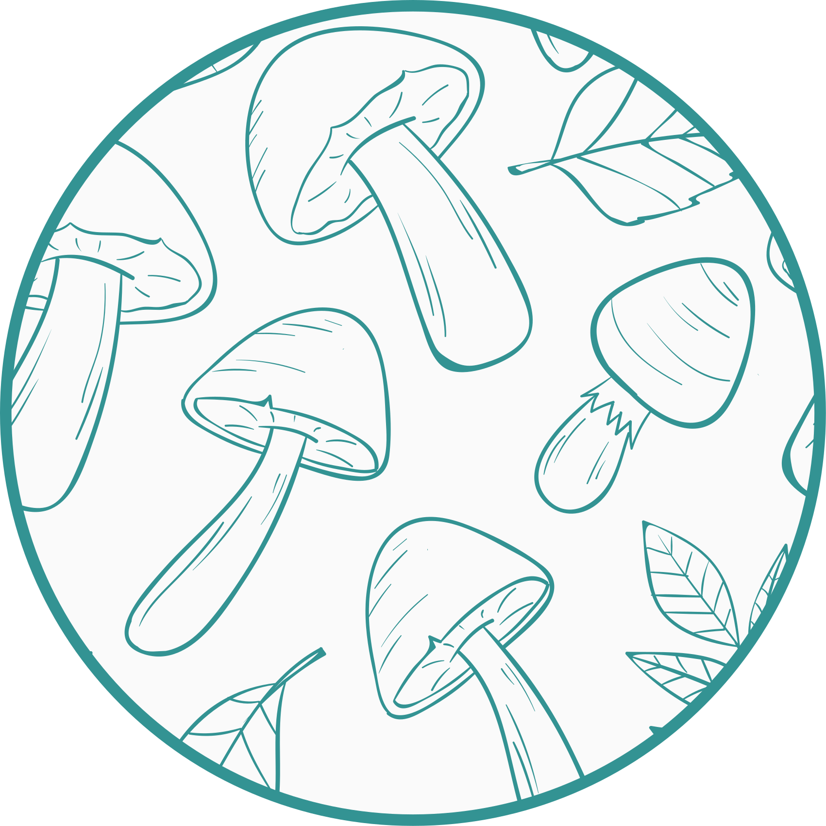 Tapis vinyle nature motif feuille de champignon - TenStickers