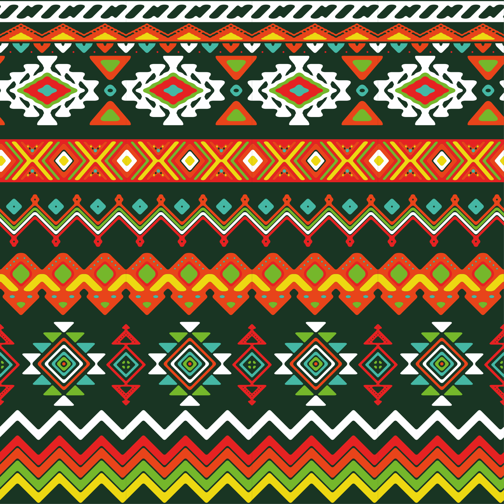 Tapis vinyle éthnique design d'inspiration aztèque - TenStickers