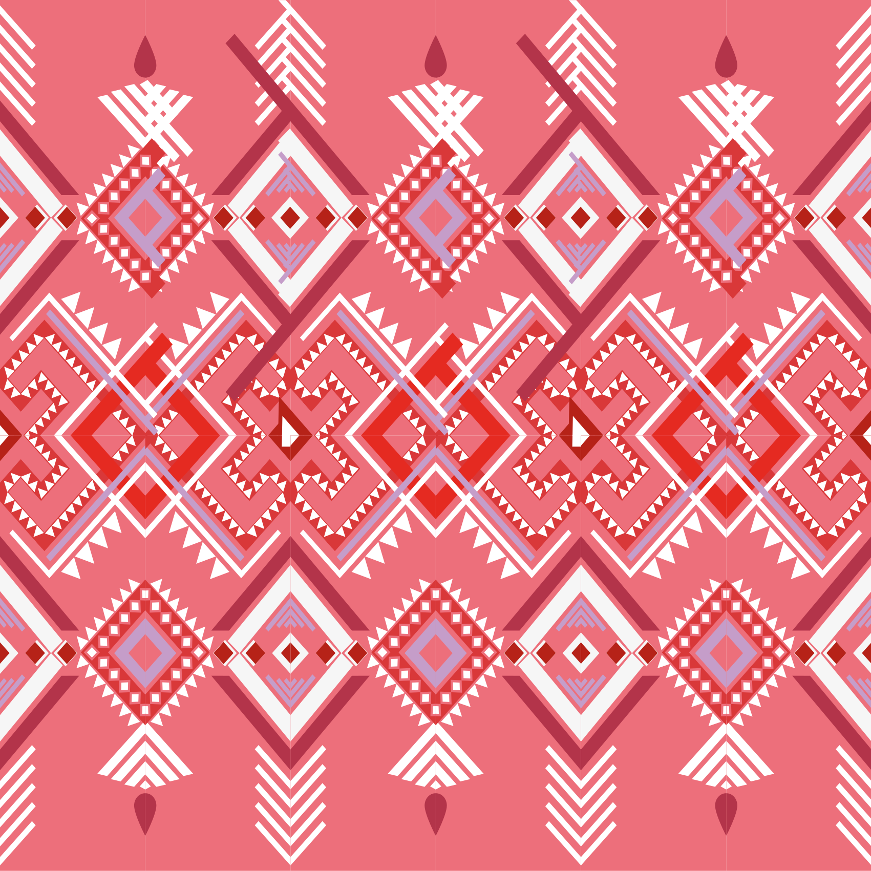 Tapis vinyle éthnique mosaïque à motifs tribaux - TenStickers