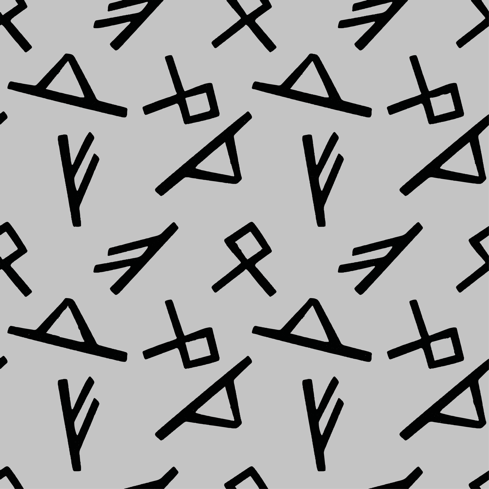 Tapis vinyle ethnique Design nordique gris et noir - TenStickers