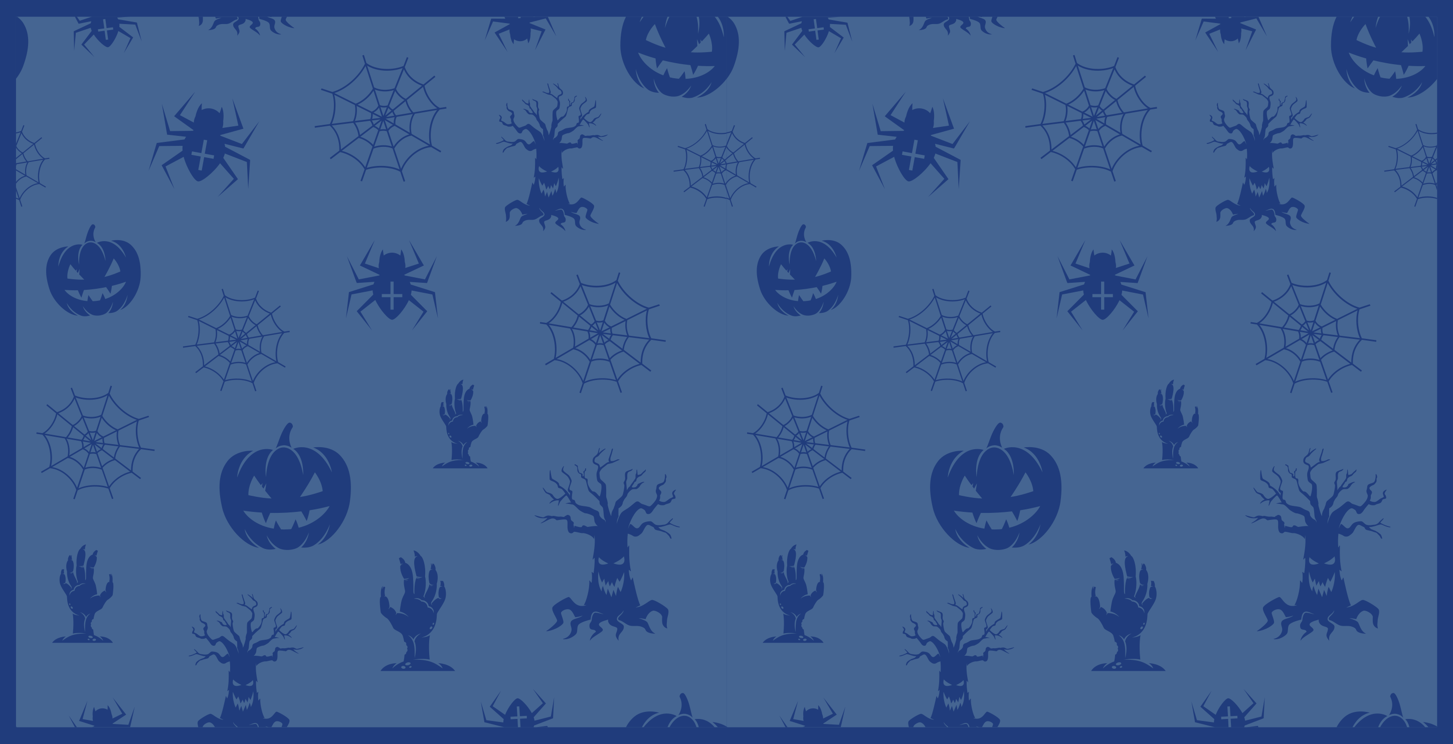 Tapis vinyle halloween thème bleu effrayant - TenStickers