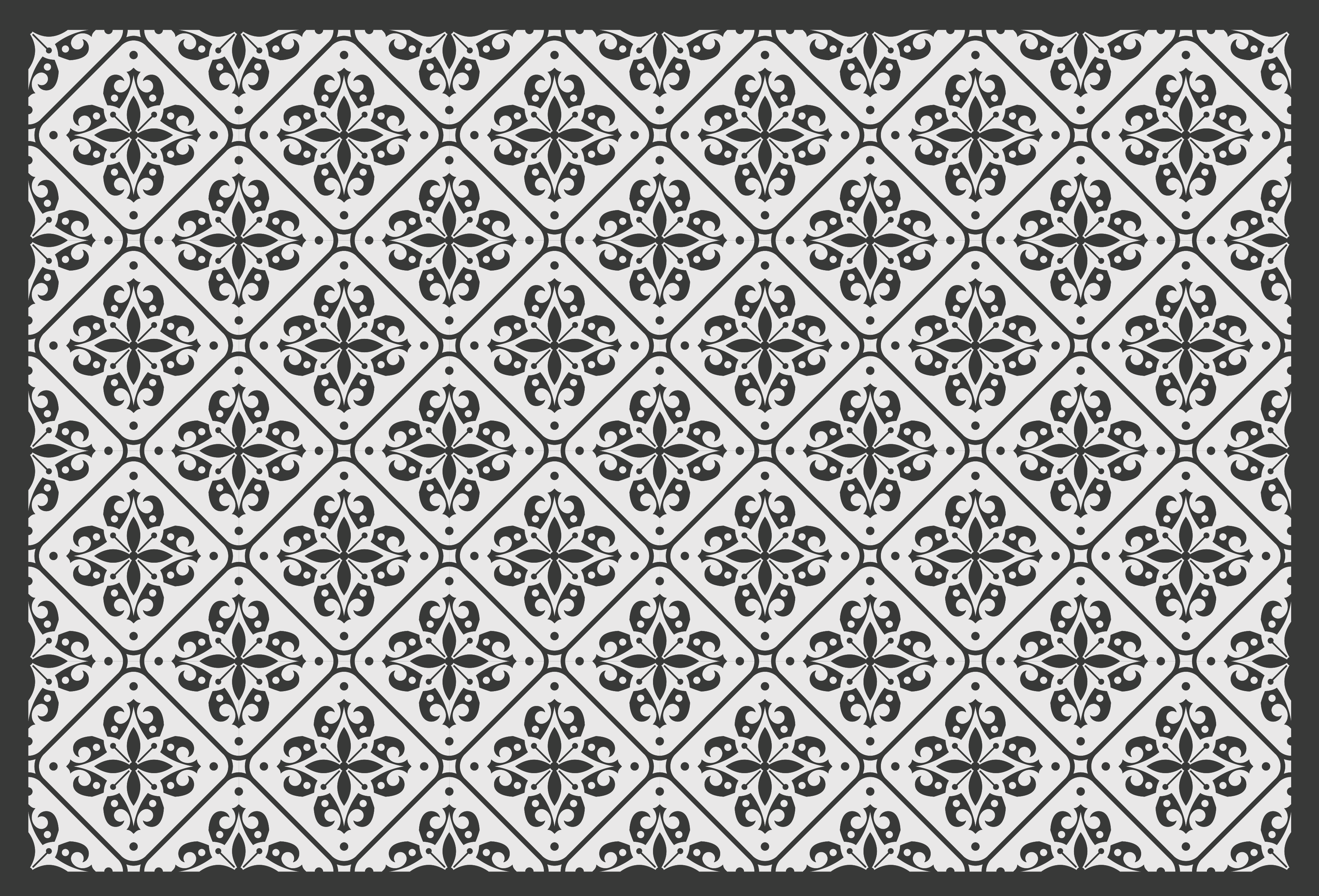 Tapis vinyle carreaux Style victorien classique - TenStickers