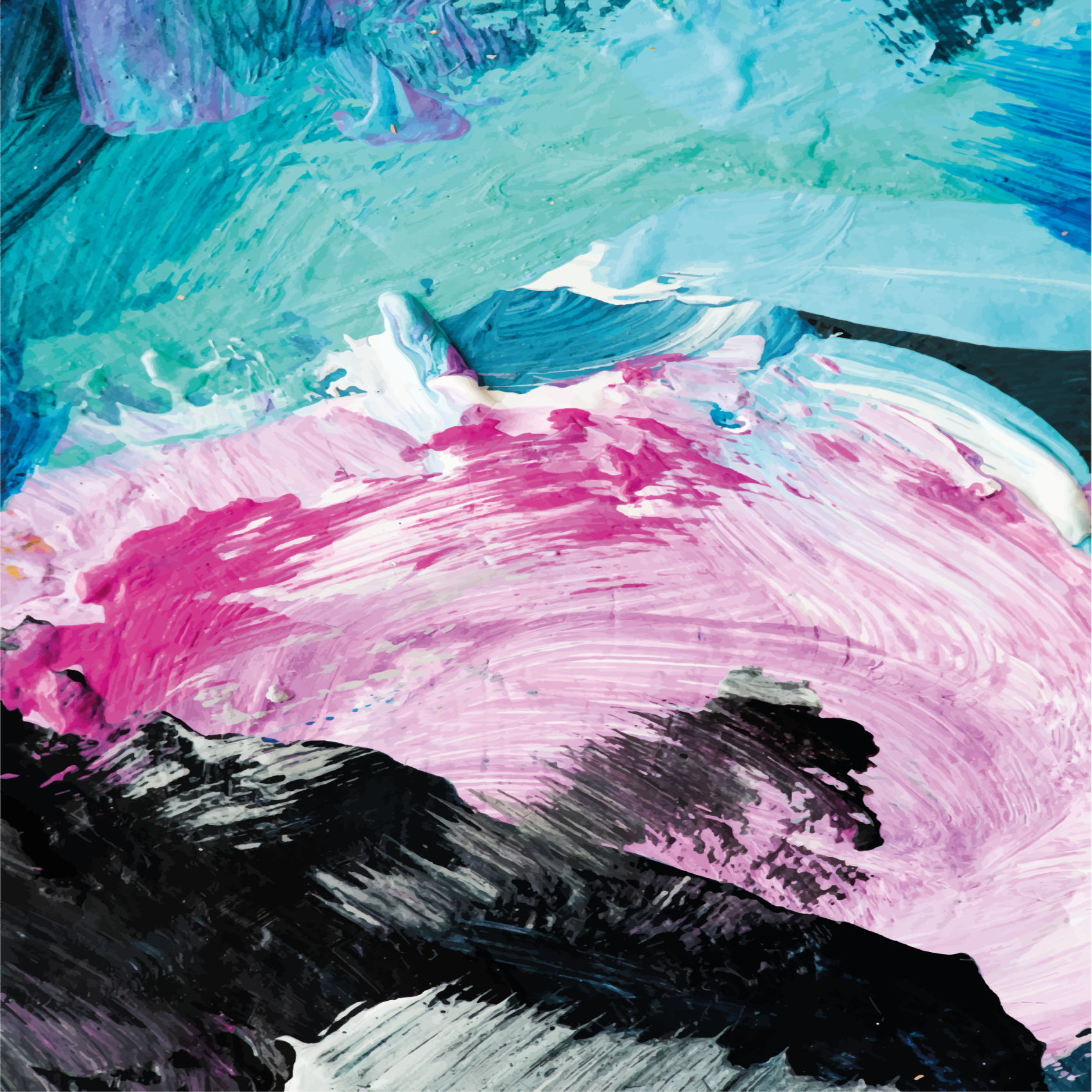 Tapis vinyle textures explosion de couleurs abstraites - TenStickers