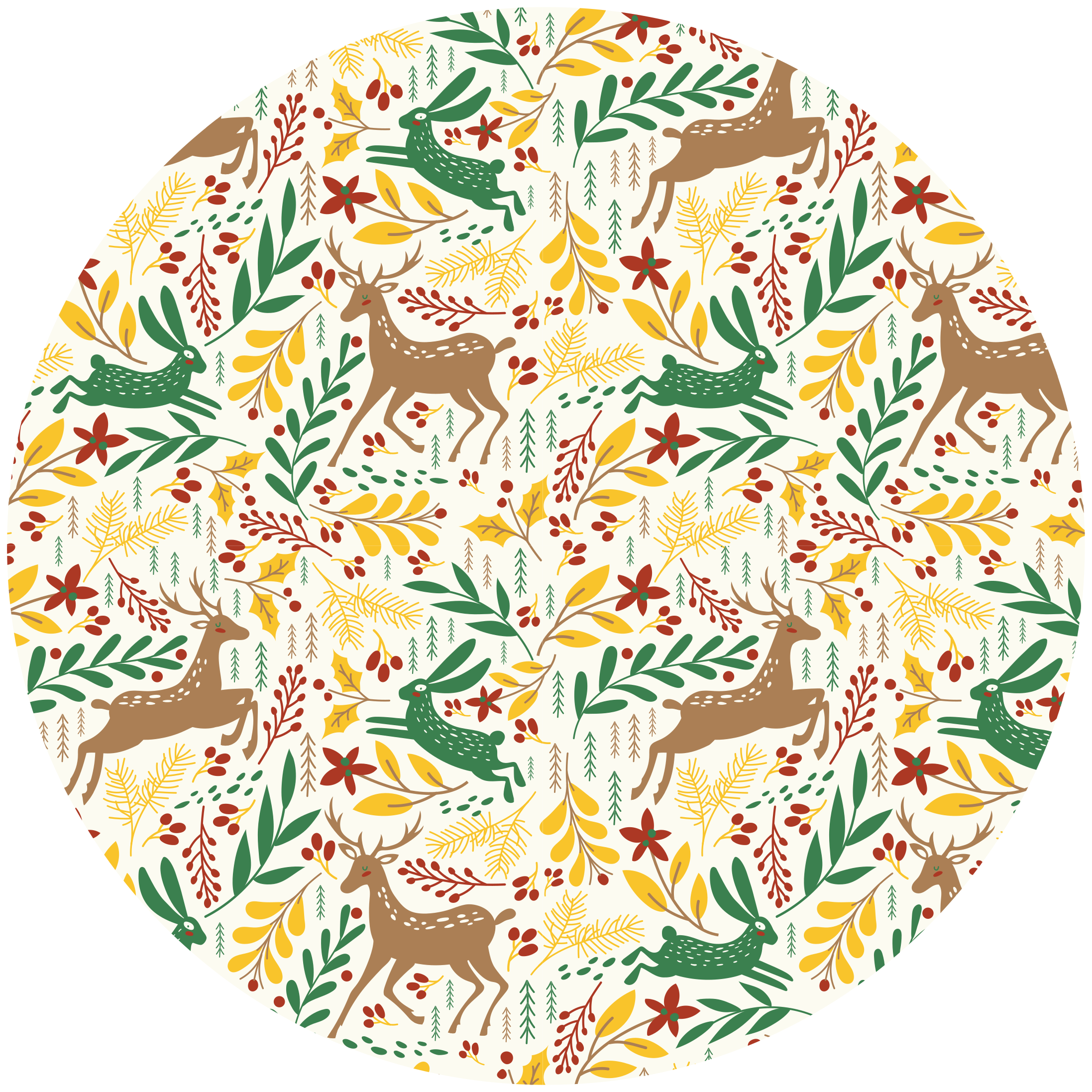 Tapis vinyle noël motif inspiré de la nature - TenStickers