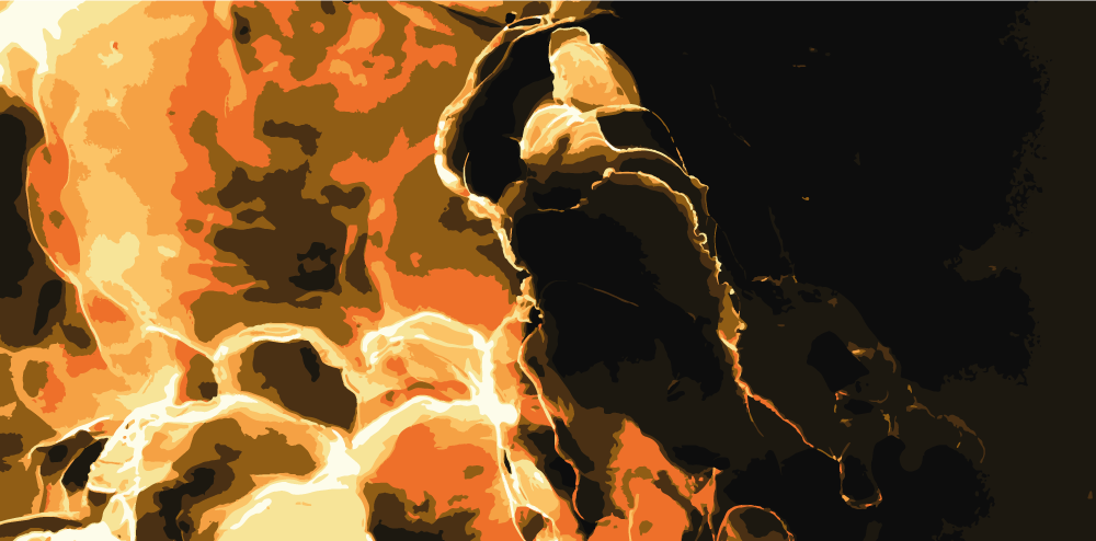 Tapis vinyle marbre effet de feu - TenStickers