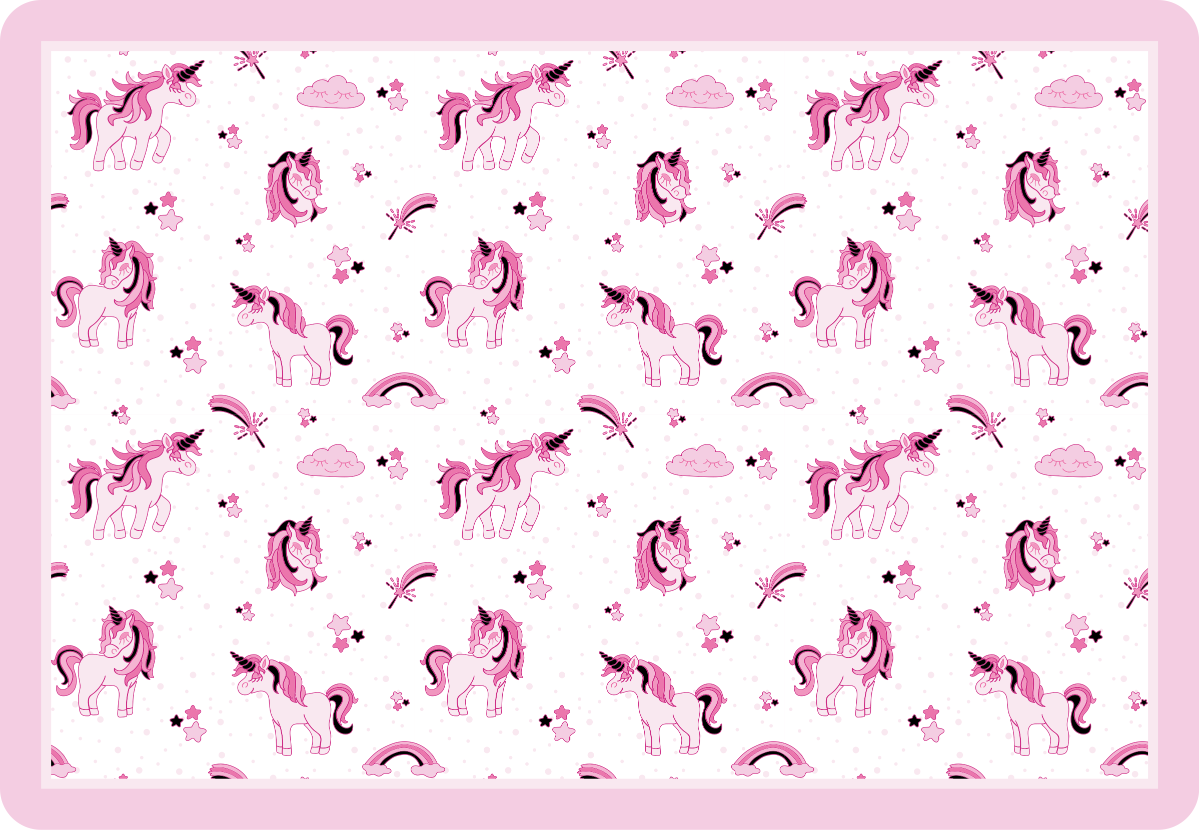 Tapis vinyle pour enfants royaume fantastique des licornes - TenStickers