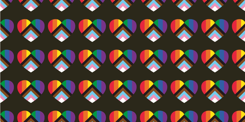 Tapis vinyle ado motifs de cœur colorés - TenStickers