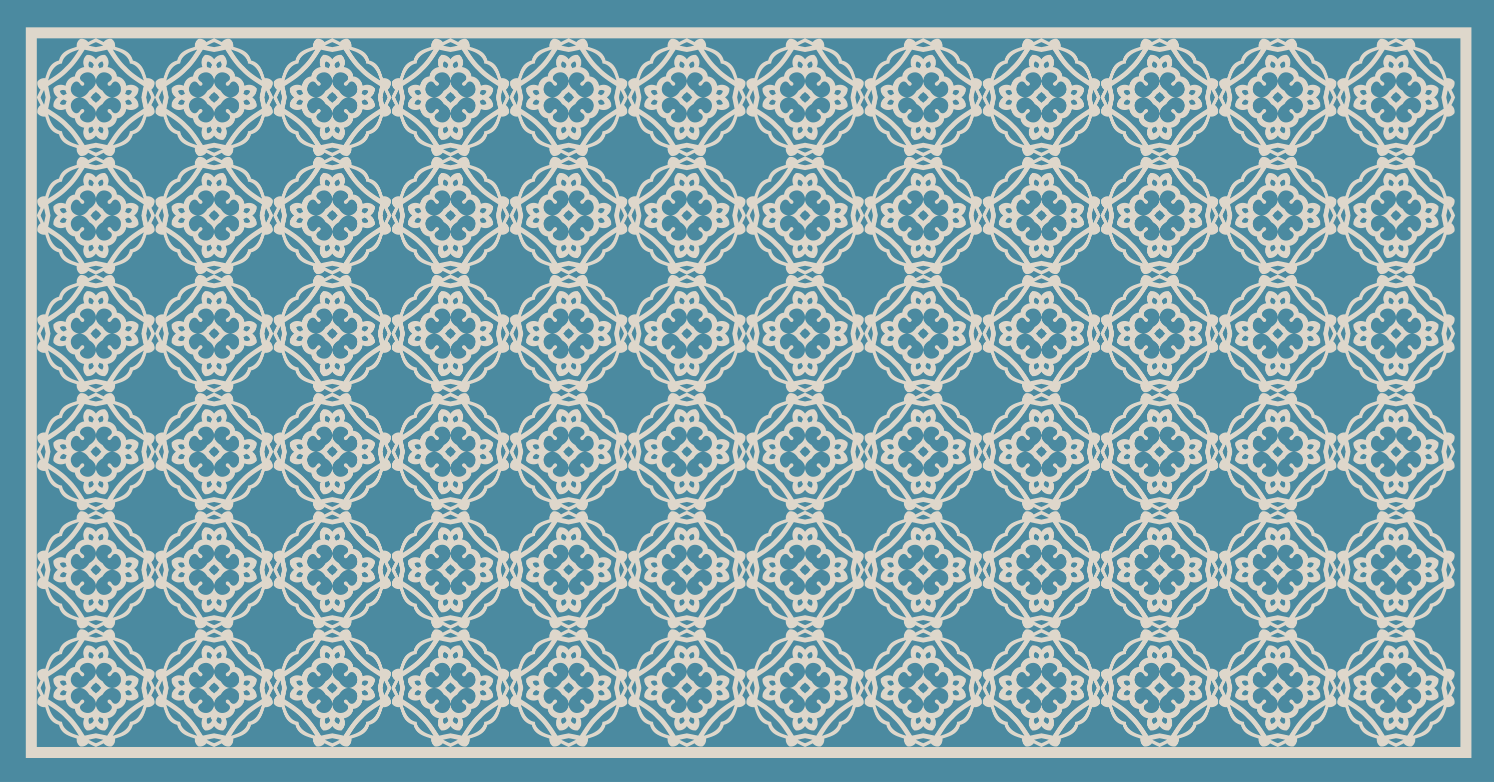 Tapis mosaique vinyle élégante composition bleue - TenStickers