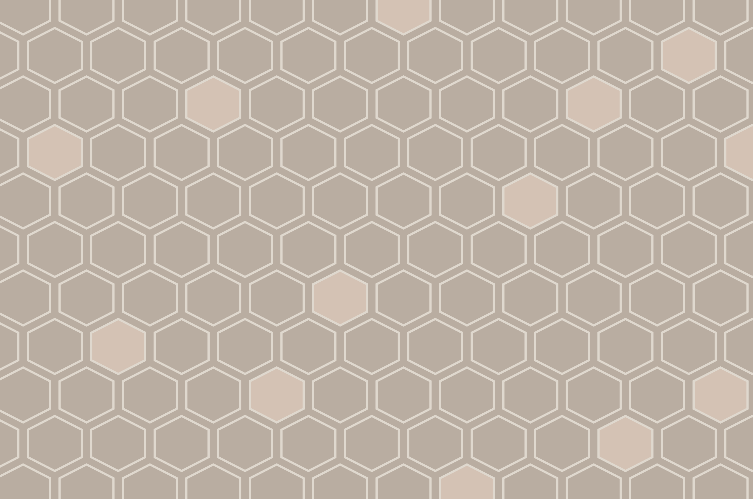 Tapis vinyle géométrique motif hexagonal beige - TenStickers