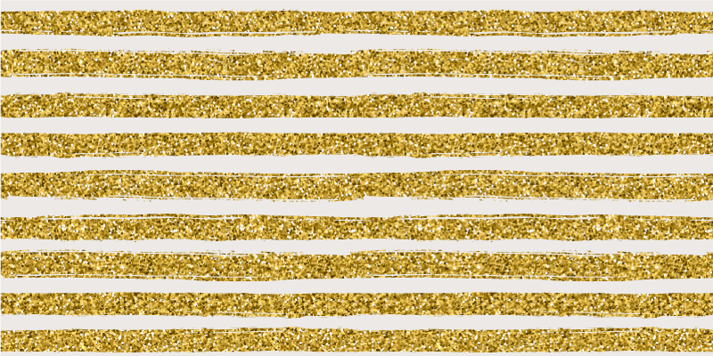 Tapis vinyle rayures paillettes dorées - TenStickers