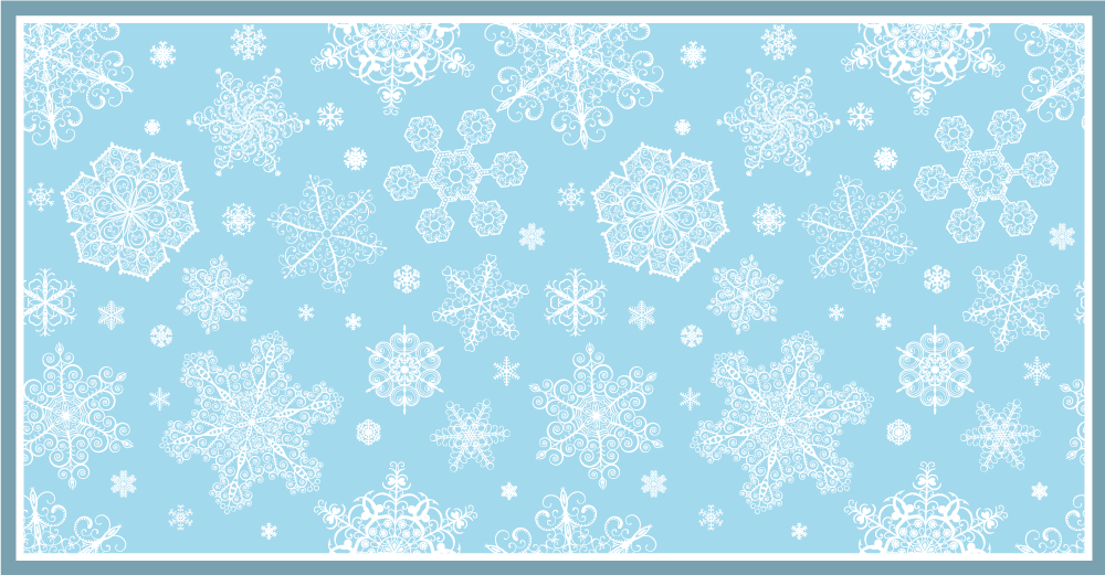 Tapis vinyle halloween motif de flocon de neige givré - TenStickers
