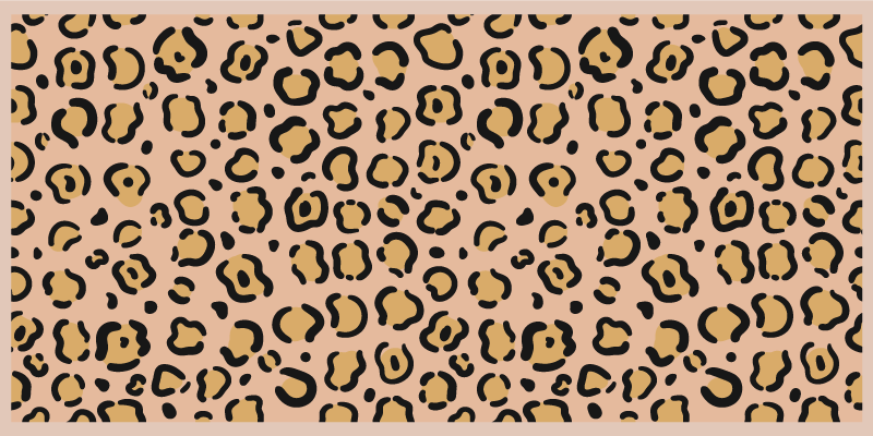 Tapis vinyle animal jeu de motifs léopard - TenStickers