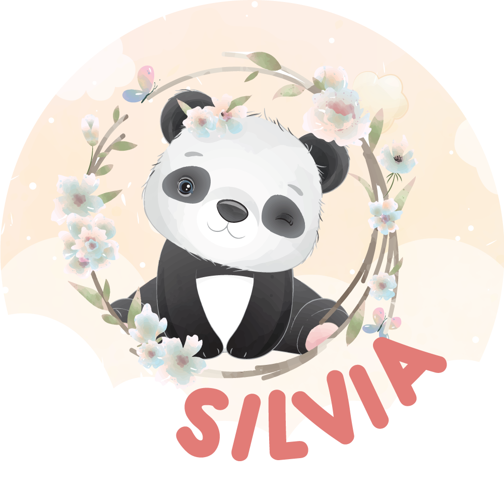 Tapis vinyle personnalisé art de l'adorable panda - TenStickers