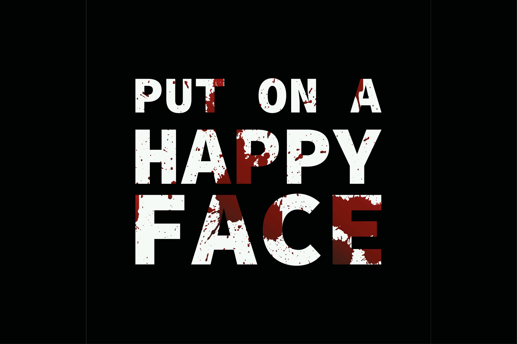 Tapis vinyle citation mettre sur le visage - TenStickers