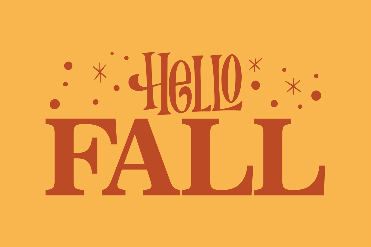 Tapis vinyle citation bienvenue aux vibrations d'automne - TenStickers