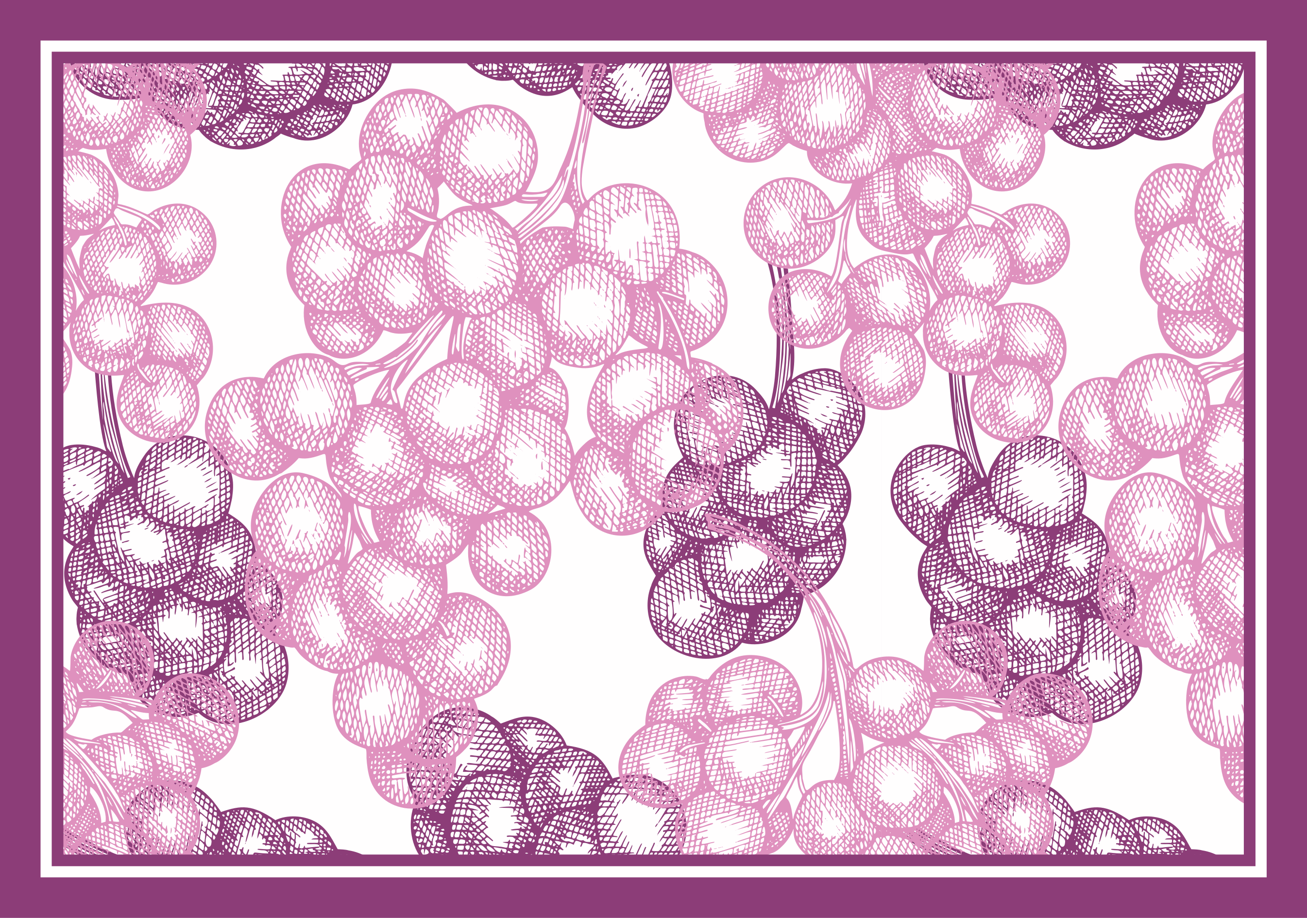 Tapis vinyle fleurs et plantes conception de raisins violets - TenStickers