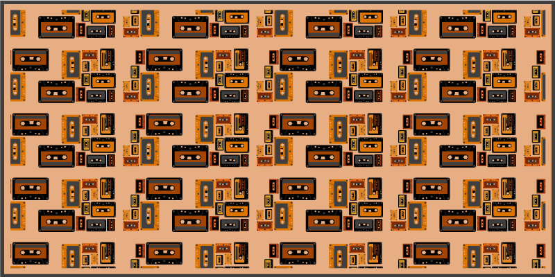 Tapis vinyle autres tapis cassettes audio vintage - TenStickers