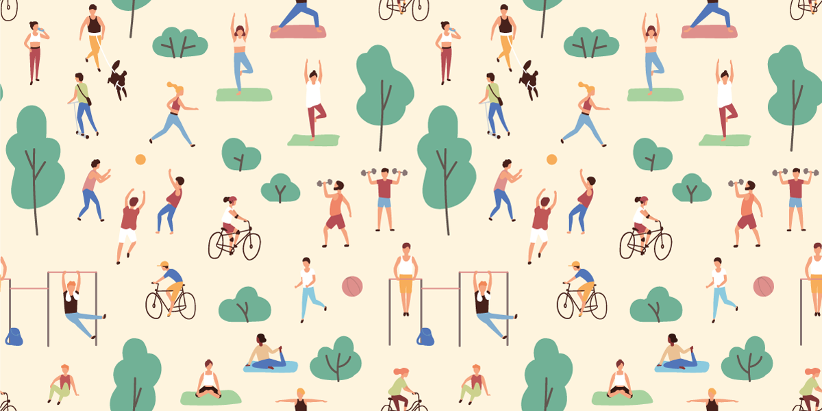 Tapis vinyle chambre Personnes pratiquant différents sports - TenStickers