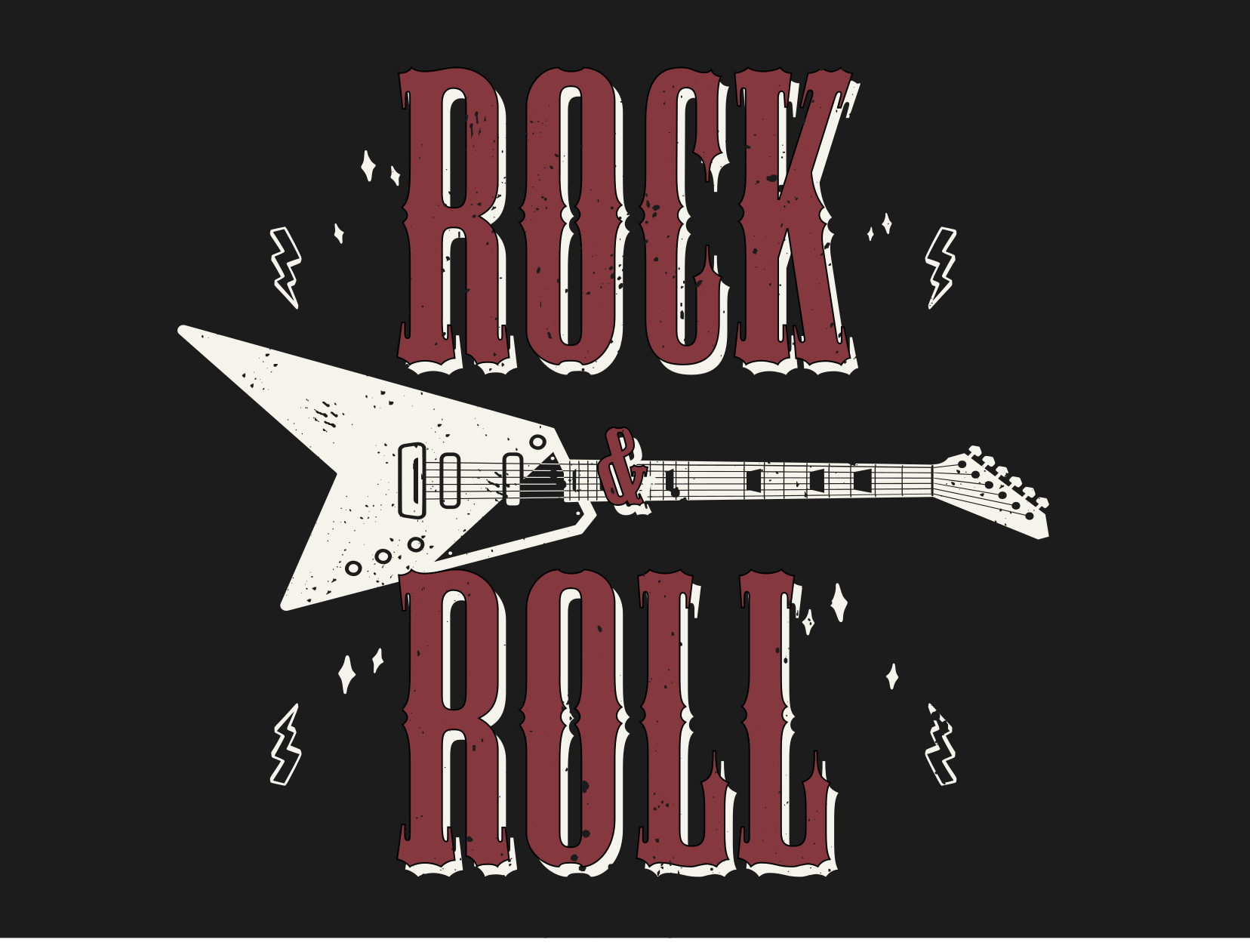 Tapis vinyle citation guitare électrique rock roll - TenStickers