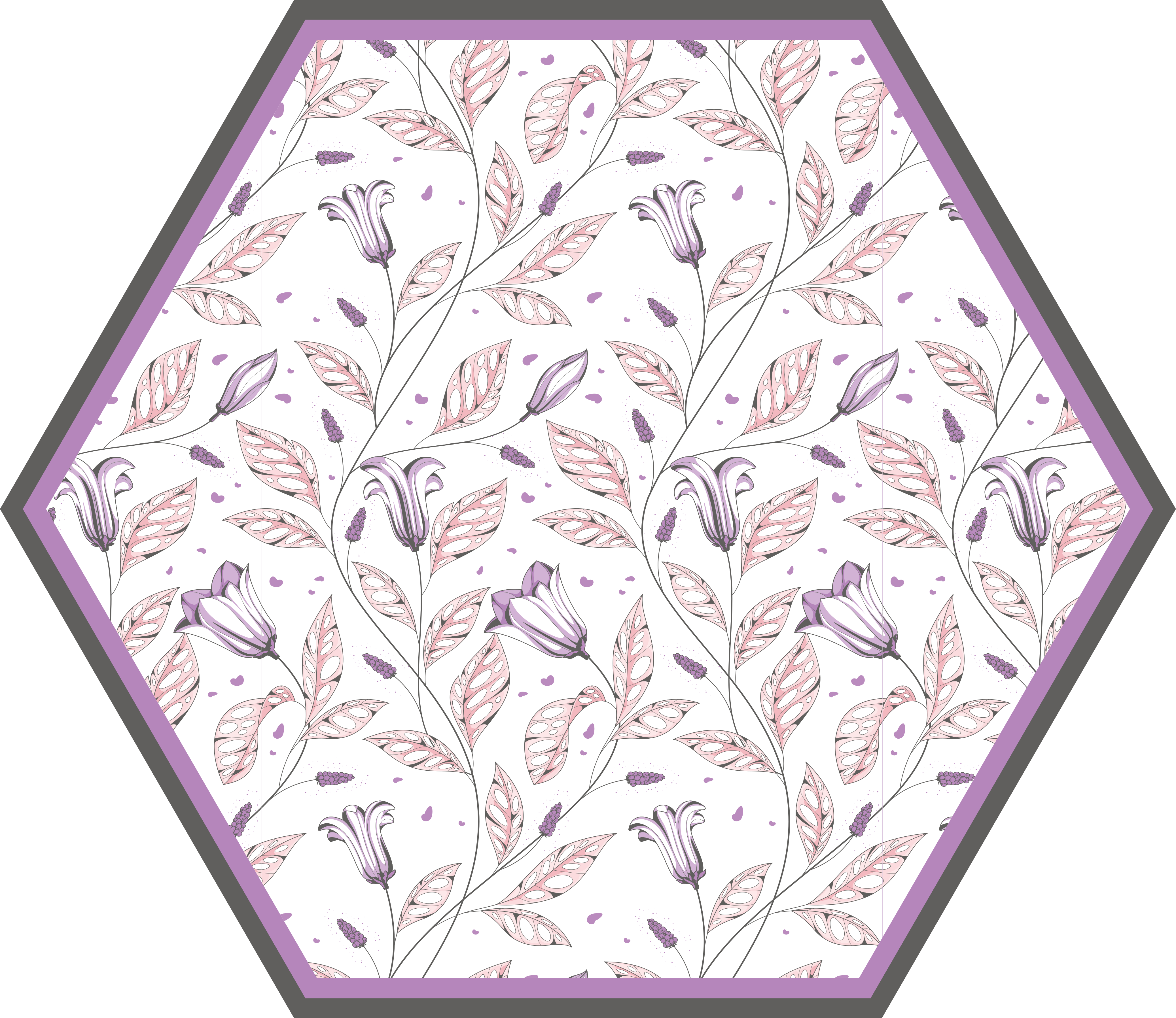 Tapis vinyle fleurs et plantes élément botanique élégant - TenStickers