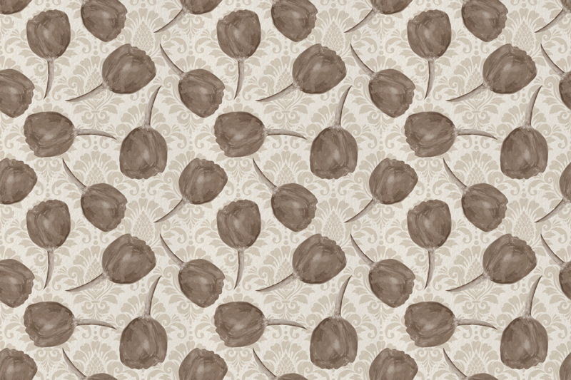 Tapis vinyle fleurs et plantes doux motif botanique - TenStickers