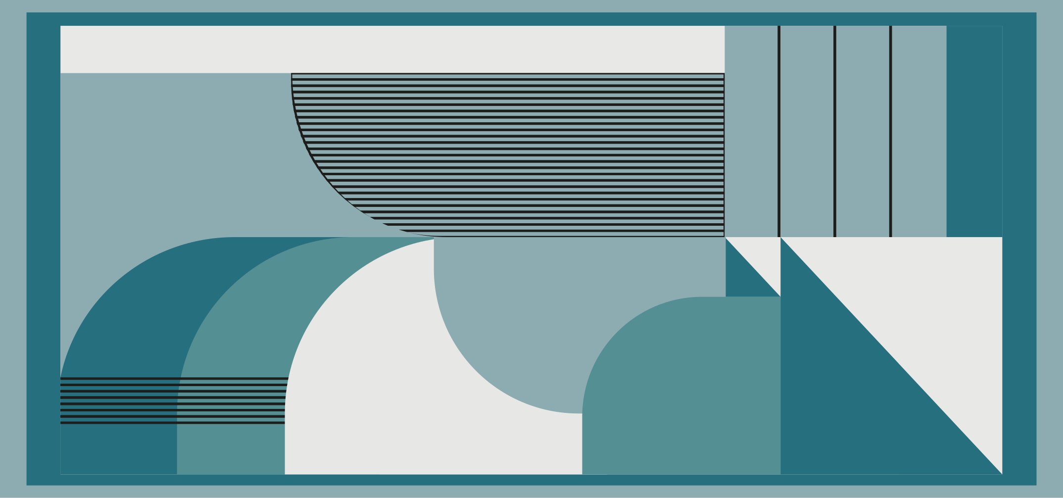 Tapis vinyle design moderne formes géométriques bleues - TenStickers