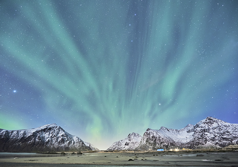 Tapis vinyle nature la beauté des aurores boréales - TenStickers