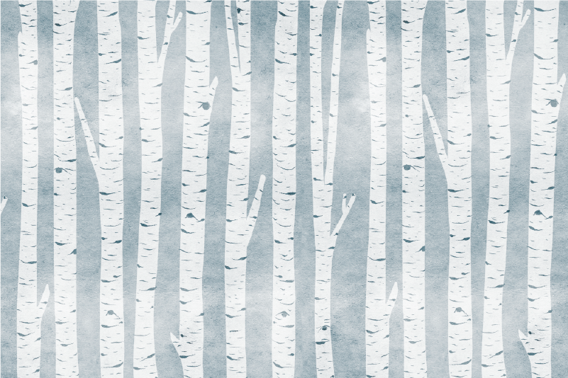 Tapis vinyle nature motif de bouleau - TenStickers