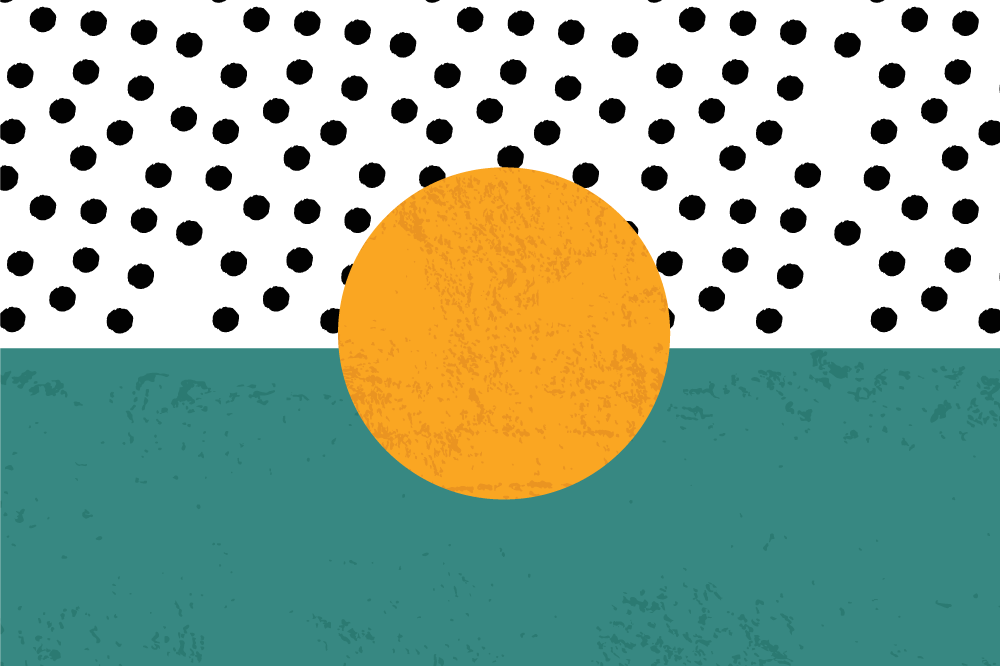 Tapis vinyle minimaliste cercle et points - TenStickers