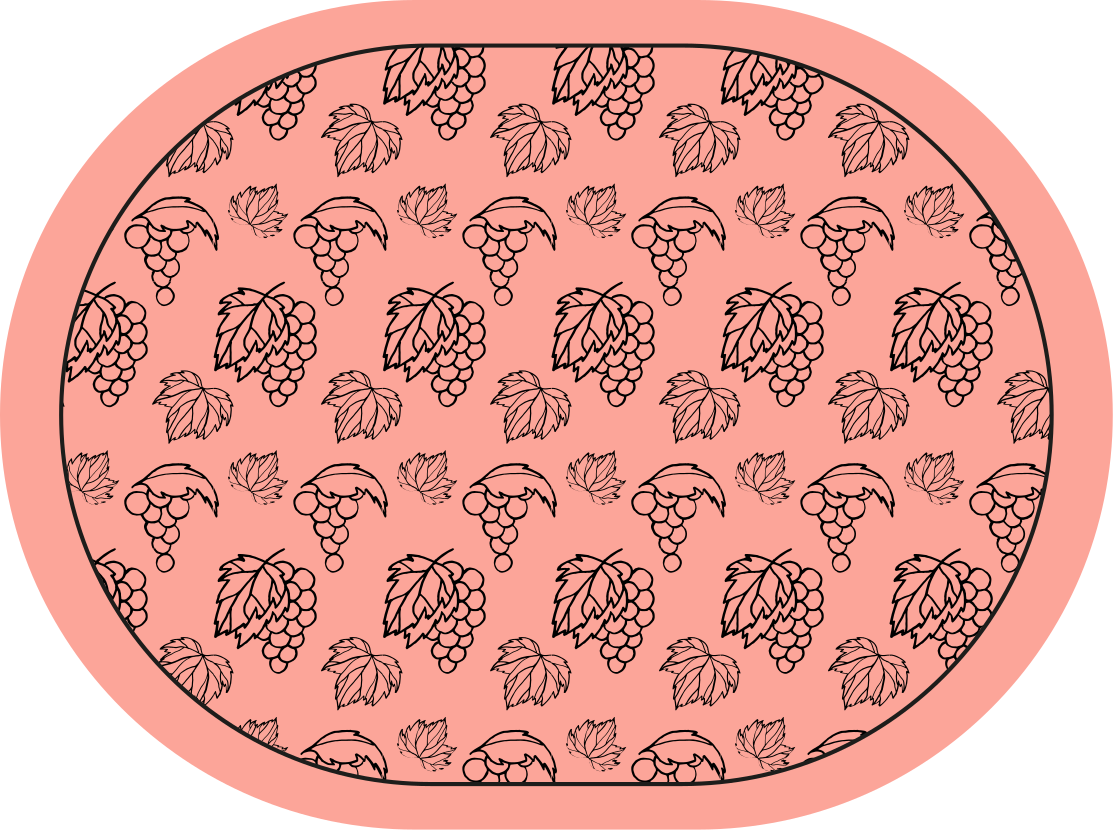 Tapis vinyle fleurs et plantes motif de raisin botanique - TenStickers
