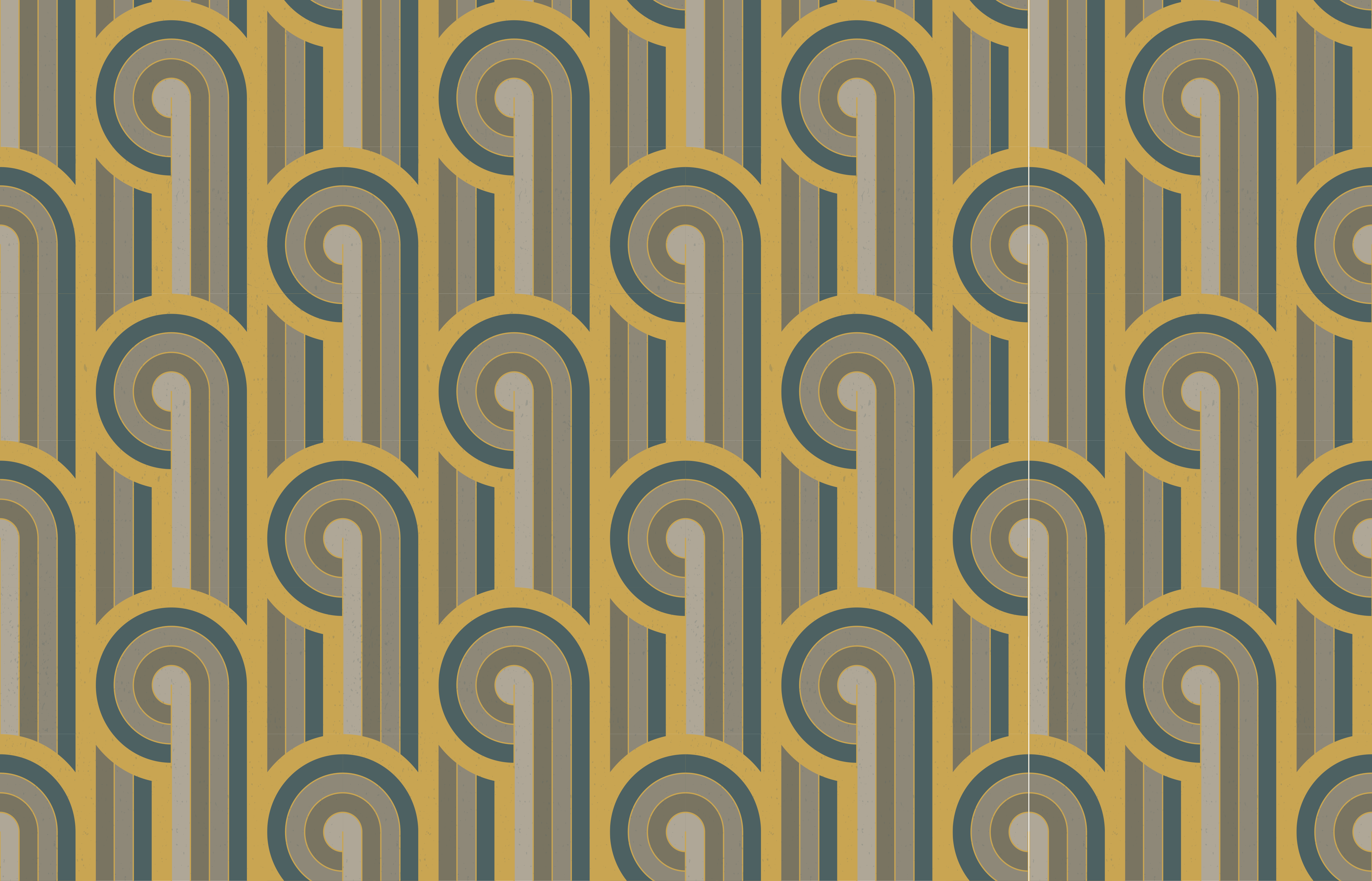 Tapis vinyle vintage élégance à motif géométrique - TenStickers